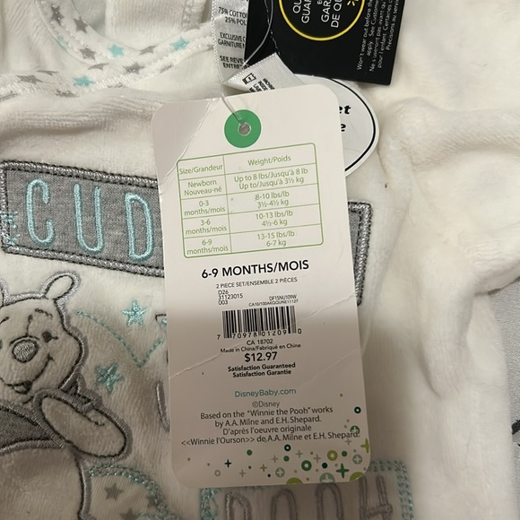 🍋 NWT Disney baby two piece set size 6 to 9 months - Picture 5 of 5